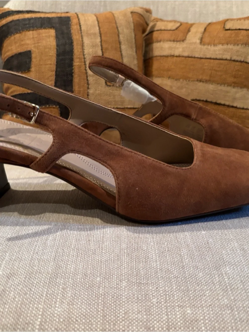 Naturalizer “Carmen” Suede Slingback Pumps